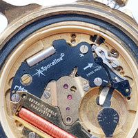 Festine Chronograph Quartz à cadran noir montre pour les pièces et la réparation - ne fonctionne pas