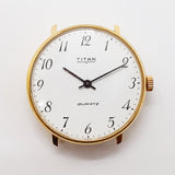 Titan Swiss hizo 3357 cuarzo reloj Para piezas y reparación, no funciona