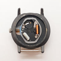 Cadran noir Timex BA Cell T62 Quartz montre pour les pièces et la réparation - ne fonctionne pas
