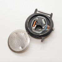 Dial negro Timex Cuarzo BA Cell T62 reloj Para piezas y reparación, no funciona