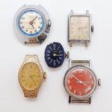 Mucho 5 Timex Relojes mecánicos Art Deco para piezas y reparación: no funciona