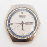 1980er Jahre Citizen Crystron Day Datum Quarz Uhr Für Teile & Reparaturen - nicht funktionieren