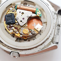 1980 Citizen Cuarzo de fecha de día de crystron reloj Para piezas y reparación, no funciona