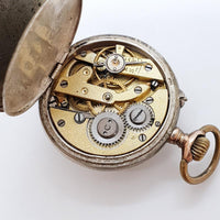 Bolsillo de remontoir de cilindro plateado reloj Para piezas y reparación, no funciona
