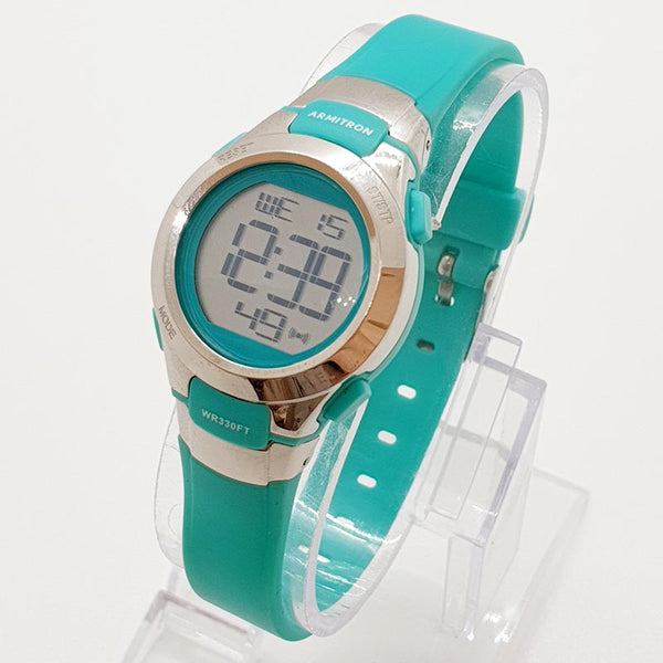 Turquoise vintage montre Pour elle | Armitron Numérique chronograph montre