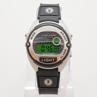 الساعة الرقمية ذات اللون الفضي الخمر Armitron | المنبه كرونو ساعة