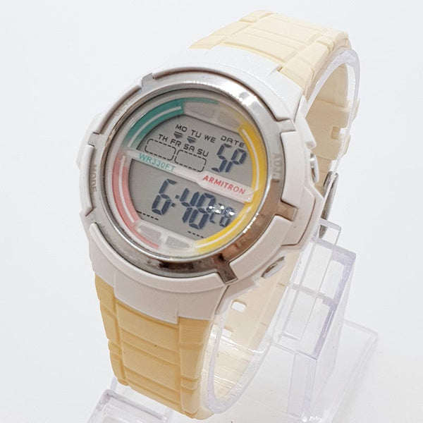 Blanco vintage Armitron Deportes reloj para mujeres | Crono digital reloj