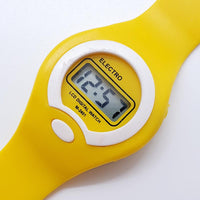 Orologio digitale LCD giallo | Electro orologio per donne o uomini