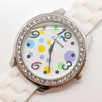 Geneva Quarz Uhr | Elegantes Silberton Uhr für Frauen