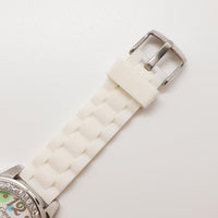 Geneva Cuarzo reloj | Tono plateado elegante reloj para mujeres