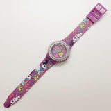 Flower Power Purple Quartz reloj para mujeres | Relojes de declaración