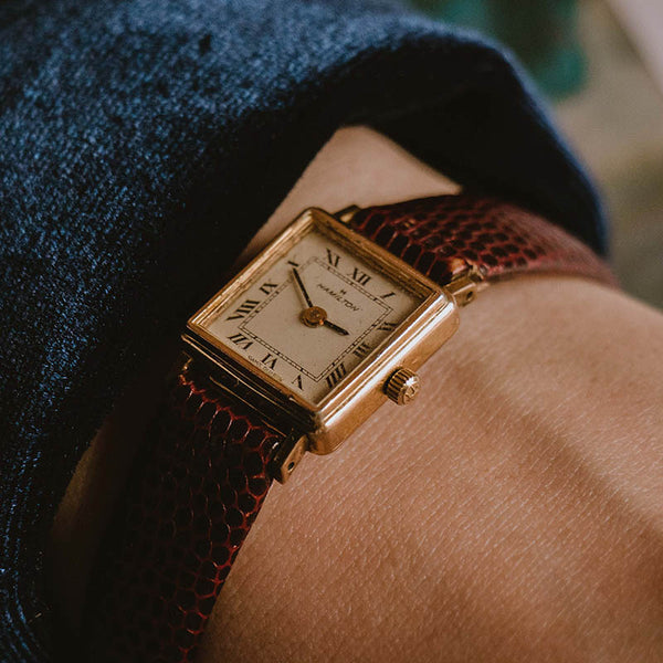 Vintage Hamilton Swiss Quartz Watch - 10K Gold Filled Tiny Wristwatch ...