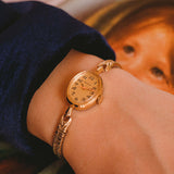 1972 Vintage Gold-plattiert Bulova Mechanische Damen Uhr Perfekter Zustand