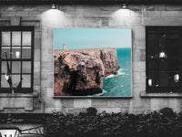 Lighthouse Ocean Front Landscape Print | Printable Digital Wall Art - Vintage Radar