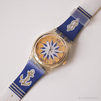 1991 Swatch GK140 Blue Anchorage Watch | الأزرق والأصفر Swatch جنت