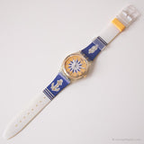 1991 Swatch GK140 BLUE ANCHORAGE Watch | Blue and Yellow Swatch Gent
