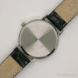 Vintage Black Felix Bühler Watch | Silver-tone Fashion Watch