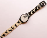 1996 HANDS GN166 Swatch Watch Vintage | Black & White Hands Swatch