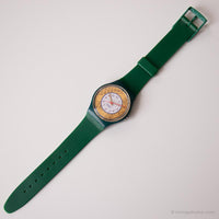 1991 Swatch GG119 PALCO Uhr | Vintage Musical Notes Green Green Swatch