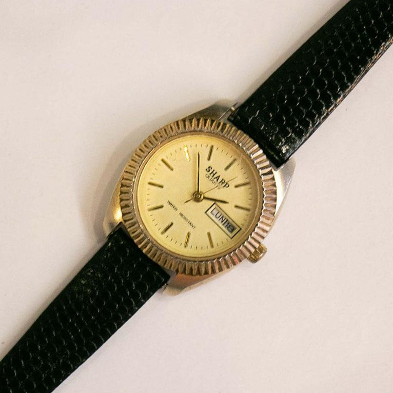 Vintage Gold-tone Sharp Watch |for Women | Tiny Sharp Wristwatch ...