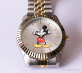 GRAND TWE TONE Mickey Mouse Accutime montre pour adultes