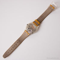 1991 Swatch GK144 DAIQUIRI Watch | Yellow Strap Transparent Swatch