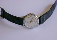 Verity Silver-Tone Mechanical Men's Watch | Vintage Military Watches