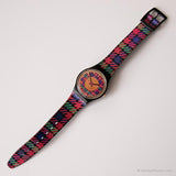 1992 Swatch GB147 TWEED Watch | Vintage Colorful Swatch Gent