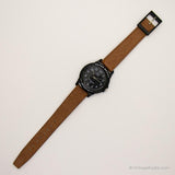 Sports Vintage Q & Q reloj | Reloj de pulsera negra de cuarzo de japón
