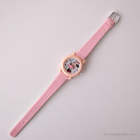 Rosa vintage Disney reloj por Lorus | Retro Minnie Mouse Ropa de pulsera
