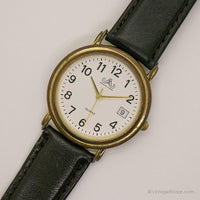 Vintage 90s Meister-Anker Uhr | Elegantes Gold-Ton-Datum Armbanduhr
