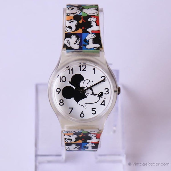 Disney Parks authentisch Mickey Mouse Uhr Comic -Stil