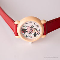 Antiguo Minnie Mouse reloj Por Lorus | Correa roja Disney reloj