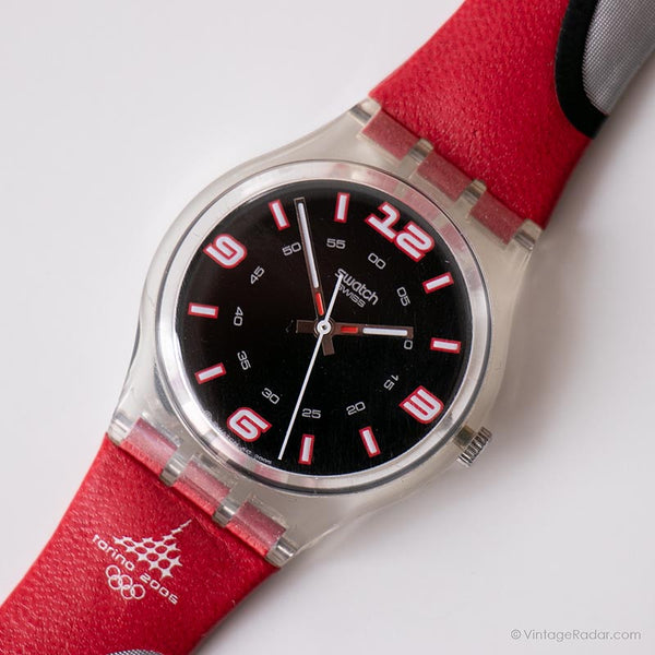 2006 Swatch GE136 erreichen die Ringe Uhr | Olympische Spiele Torino Uhr