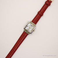 Rechteckiger Silber-Ton Uhr für Damen | Vintage -Kleid Uhr für Sie