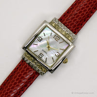 Tono de plata rectangular reloj para damas | Vestido vintage reloj para ella