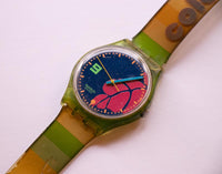 1991 Ibiskus GL101 swatch Uhr | 90er Jahre coole bunte Schweizer swatch Uhr