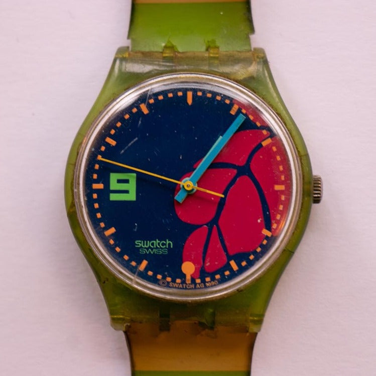 1991 IBISKUS GL101 Swatch Watch | 90s Cool Colorful Swiss Swatch 