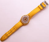 1992 DELAVE GK145 Swatch Watch | 90s Yellow Swiss Swatch Watch