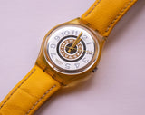 1992 Delave GK145 Swatch Uhr | 90er gelbe Schweizer Swatch Uhr