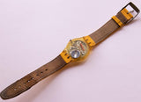 1992 Delave GK145 Swatch montre | Suisse jaune des années 90 Swatch montre