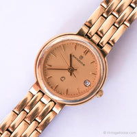 Vintage Sandoz Armbanduhr für Damen | Gold-Ton-Schweizer Quarz Uhr