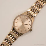 Minimalista vintage reloj para damas | Reloj de pulsera informal de rosa dorado
