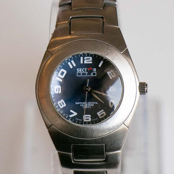Saphirkristallsektor 770 Vintage Quarz Uhr | Silberne-tone Uhren
