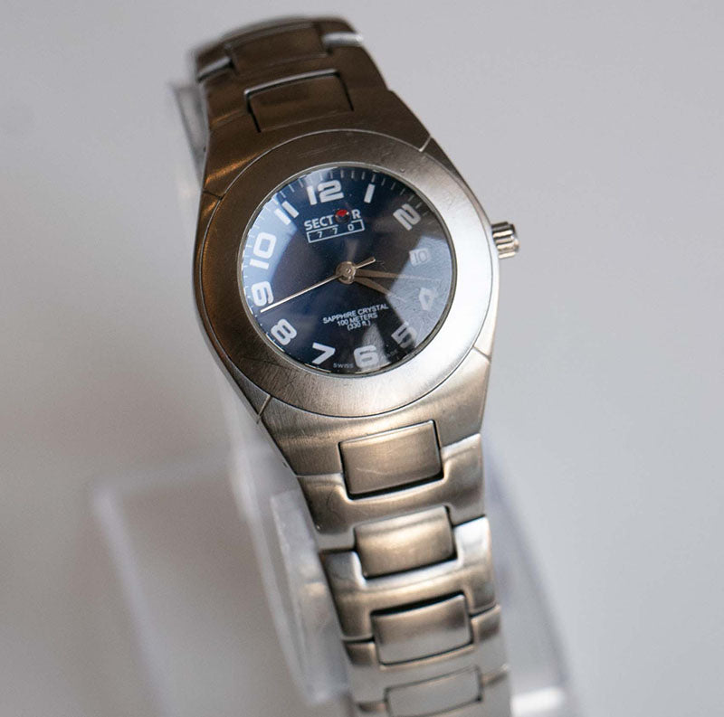Montre SECTOR Chronographe Avec Alarme - Cadran Bleu, Cristal Saphir, Étanche 100m