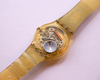 1992 Blue Anchorage GK140 Swatch Uhr | 90er Jahre Blau & Gold Swatch Uhr