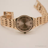 Vintage minimalistisch Uhr für Damen | Lässige Rose-Gold-Armbanduhr