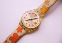 2004 Juicy Hours GE402 swatch Uhr für Frauen | Blumen swatch Uhr