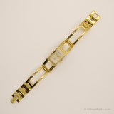 Rectangular Armitron Watch for Her | Vintage Elegant Gold-tone Watch