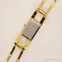 Rechteckig Armitron Uhr für sie | Vintage elegantes Gold-Ton Uhr